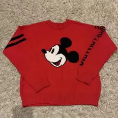 ミッキーマウス 赤 セーター Sサイズ
