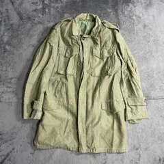 80s ギリシャ軍 フィールドジャケット 実物　ミリタリー　カーキ　フード付きのサムネイル