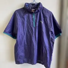 新品PUMA プーマパープル ハーフジップ ウィンドブレーカーピステLサイズ