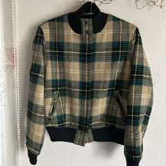 ANDMARY Coco check jacket ピンクベージュ 中古品 - メルカリ