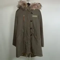 beamsビームス　ファー付きボアモッズコート