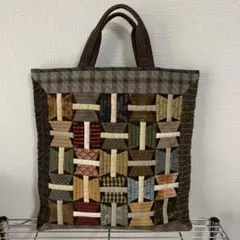 パッチワークのトートバッグ　ハンドメイド