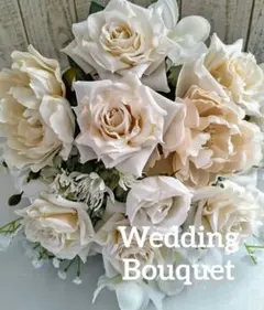 ウェディングブーケ クラッチブーケ　 m1001 ブートニア付　結婚式