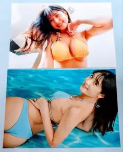 岡本杷奈 L判写真 2枚セット（匿名配送）