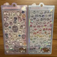 正規品 ボンボンドロップシール ナイトミャウ ミニ/なないろボンボン2種セット