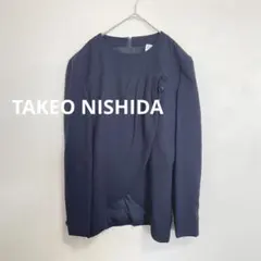 タケオニシダ　TAKEO NISHIDA ブラウス　ネイビー　11号 ウールのサムネイル