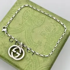 GUCCI インターロッキングG シルバーブレスレット - メルカリ