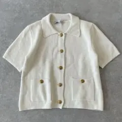 美品【完売】ZARA プレーンニット ショートスリーブ カーディガン