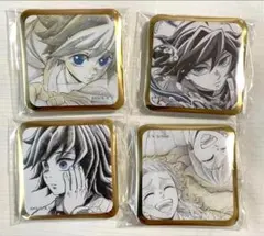 鬼滅の刃 冨岡義勇 4個 スクエア缶バッジ お楽しみくじ ダイニング 柱稽古編