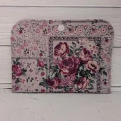 ハンドメイド 通帳お薬手帳入れマルチケース 花柄 ローズ柄