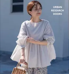 アーバンリサーチドアーズ コットンボイル2WAYギャザーブラウス