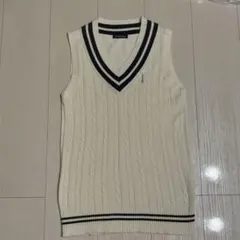 イーストボーイ ベスト ケーブル編み Vネック