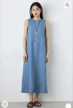 AZUL BY MOUSSY 甘撚りデニムワンピース