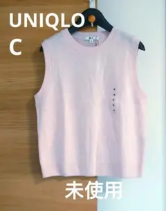 UNIQLO C　ユニクロ　カシミヤ　クルーネックショートセーター　ピンク　M