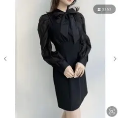 RESEXXY 黒リボン付きミニワンピースのサムネイル