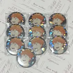 ハイキュー いただきます ホログラム缶バッジ 日向翔陽 10点セット