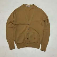 Burberry ロゴ刺繍　カーディガン ウール ベージュ Mのサムネイル