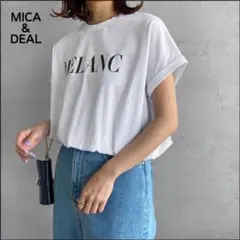 MICA&DEAL別注MELANCロゴT白ゆる美シルエットのサムネイル