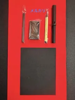呉竹製 書道用具セット（筆、筆巻、硯、文鎮、下敷）