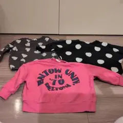 トレーナー3点セット（ピンク・ドット柄）