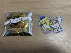 コジマ限定　サンリオ　コラボ　缶バッジ　シール