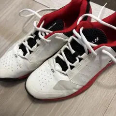 YONEX テニスシューズ 106 ホワイト/レッド　オムニクレー用