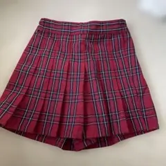 赤とチェック柄のプリーツスカート 100cm~