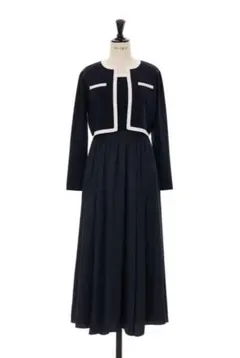 Her lip to♡Bicolor Knit Dress Set