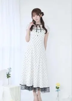 rosemuse Piping puff sleeve dress ドット - メルカリ
