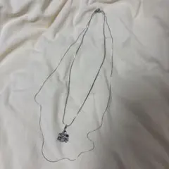 【未使用】】シルバー 花型ペンダント 2連ネックレス