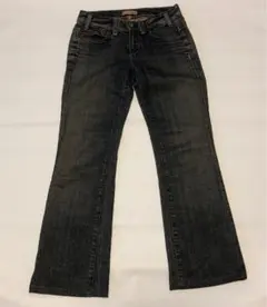 YANUK フレアパンツ サイズ25 ダークブルー ストレート　M