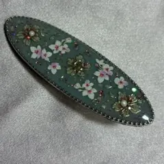 レジン　ヘアピン　髪留め　さくら　台座シルバー