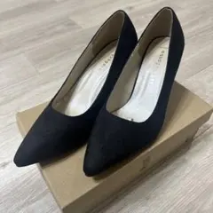 Aquage 黒 スエードパンプス 24.5cm 走れるパンプス 新品 未使用のサムネイル