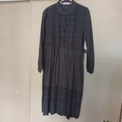 In the grooveグレー 長袖ひざ丈ワンピースのサムネイル