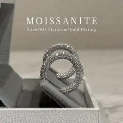 モアサナイト2.2ct フープピアス Silver925プラチナ加工 金アレ対応 