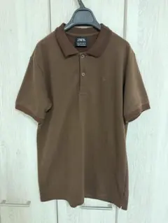 ZARA ポロシャツ ブラウン メンズ Lサイズ