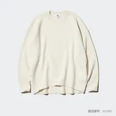 スムースコットンリラックスクルーセーター M OFF WHITE