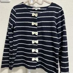 any FAM カーディガン 120 ネイビー/ホワイト