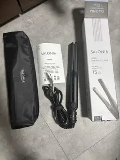 SALONIA ヘアストレートナー 15mm ブラック