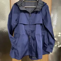 SALE❣️ハバナイストリップ　ネイビー フードジャンバー　Aライン　ダブルジップ