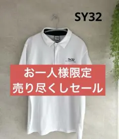 SY32 GOLF ポロシャツ ホワイト Mサイズ - メルカリ
