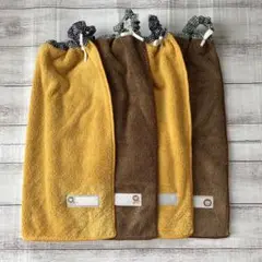 おりこうタオル おりこうエプロン(ライオンネームテープ) 一重 4枚セット