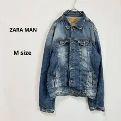 ZARA MAN ザラ　デニムジャケット　M ウォッシュ加工　カジュアルのサムネイル