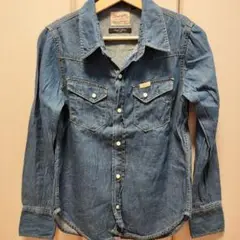 Wrangler chocol raffine デニム長袖シャツ M