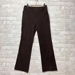 フレアパンツ L ブラウン 美品 カジュアル 大人可愛い 脚長効果 シンプル