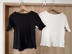 ATON 半袖 Tシャツ 2枚セット ブラック ホワイト 02 - メルカリ