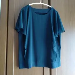 ダークグリーン フリルスリーブ トップスのサムネイル