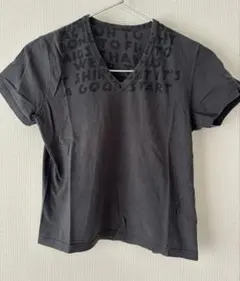 ☆マルジェラ エイズTシャツ ネイビー×黒フロッキー M ここのえ期 レア 