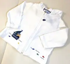 美品☆familiar フード付きカーディガン 80㎝☆春服 夏の羽織りにも♪