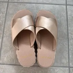 厚底クロスサンダル シャンパンゴールドのサムネイル